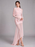 Rose Veil Drape Long Dress